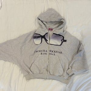 Gray Rockstar Hoodie by Praying